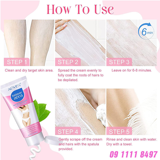 cách sử dụng aliver intimate hair removal cream