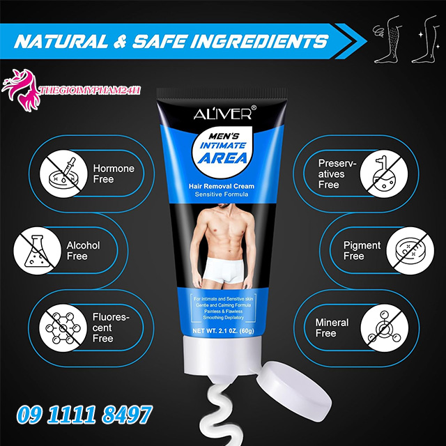 thành phần aliver mens intimate hair removal cream