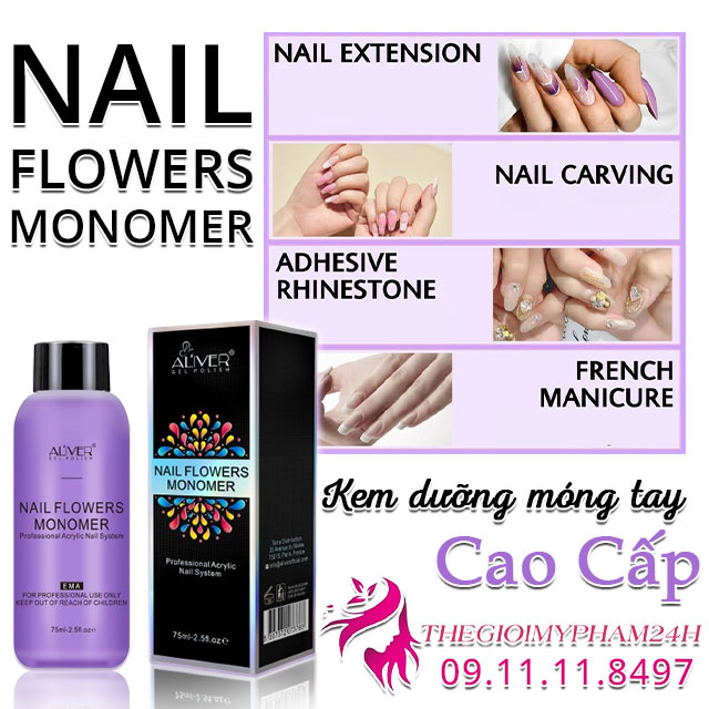 giới thiệu aliver nail flowers monomer