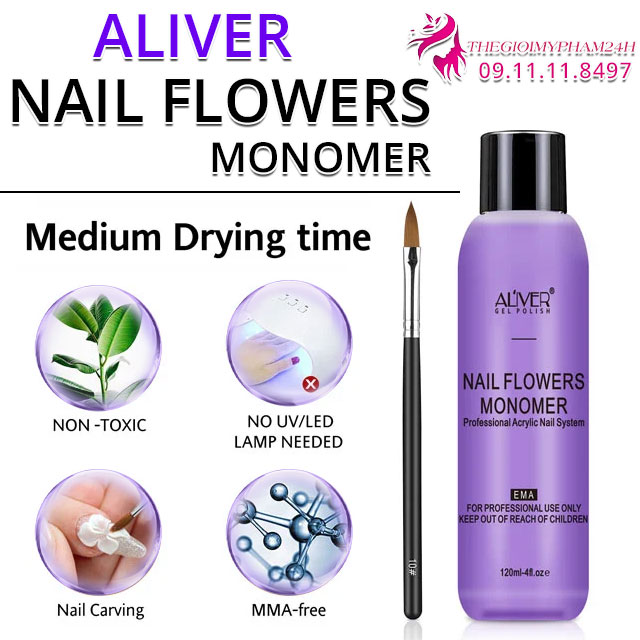 ưu điểm aliver nail flowers monomer