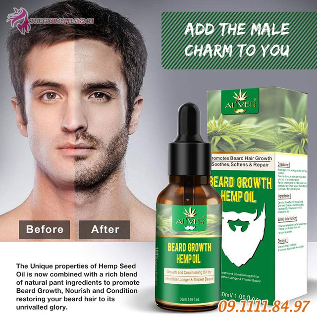 Công dụng Aliver Beard Growth Hemp Oil