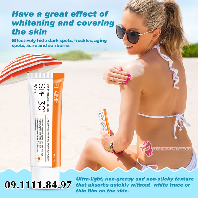 Kem chống nắng dưỡng da Elaimei Sunscreen Whitening có tác dụng gì