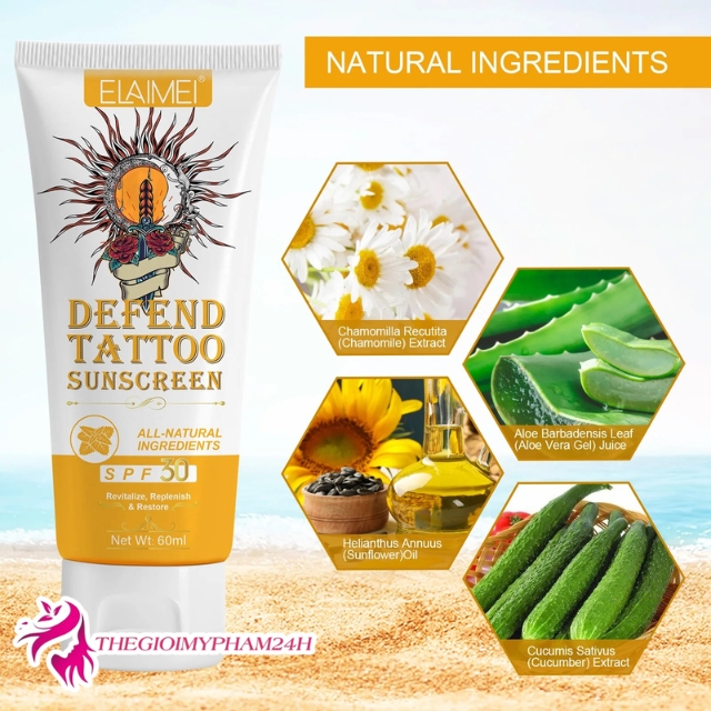 thành phần sản phẩm defend tattoo sunscreen