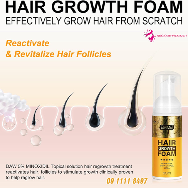 thành phần elaimei hair growth foam