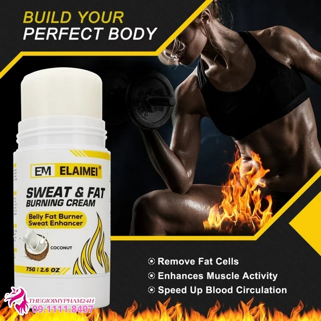 sản phẩm elaimei sweat fat burning cream coconut