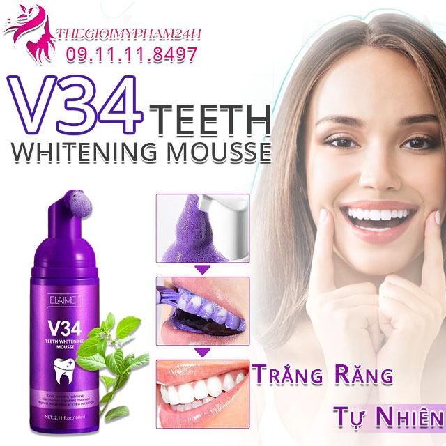 giới thiệu elaimei v34 teeth whitening mousse