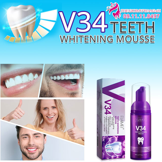 thành phần elaimei v34 teeth whitening mousse