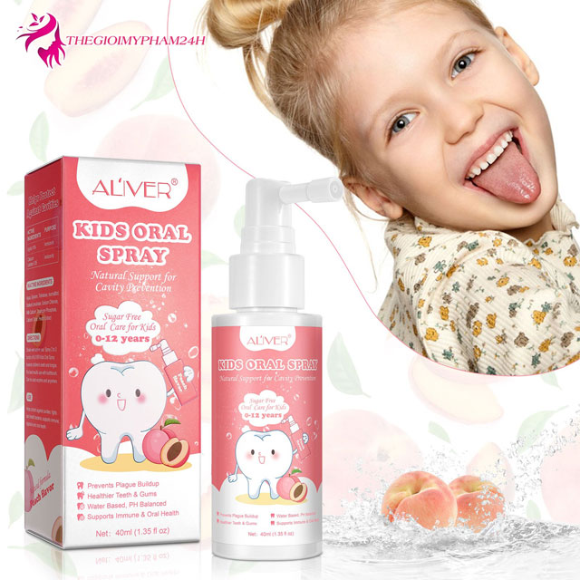 Aliver Kids Oral Spray hương đào là gì