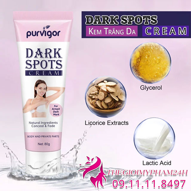 Thành phần purvigor dark spots cream