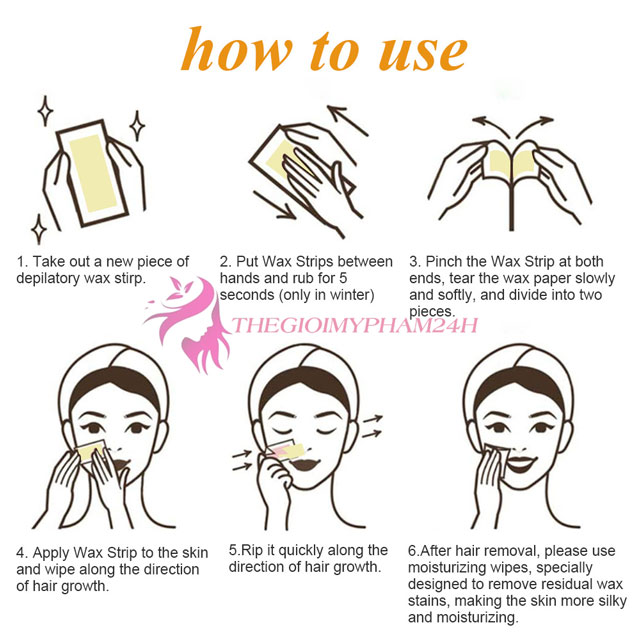 Cách sử dụng Sefudun Waxing Strips Depilatory