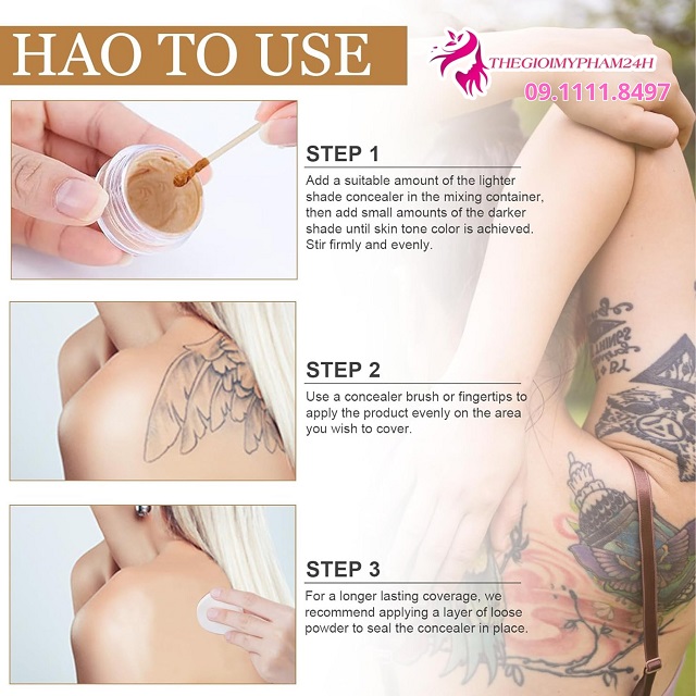 cách sử dụng tattoo concealer