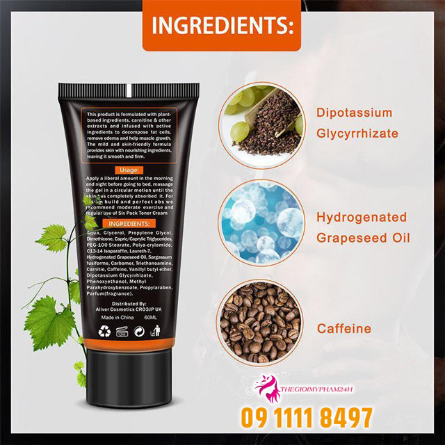 Thành Phần Aliver ABS Muscle Stimulator