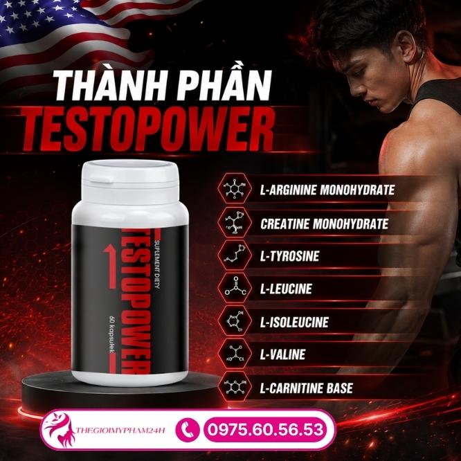 Thành phần tự nhiên dồi dào sinh lực trong Testopower 60 viên