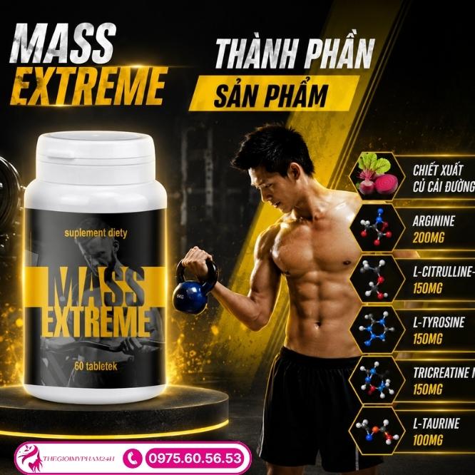 Thành phần thực vật dồi dào dưỡng chất trong Mass Extreme 60 viên