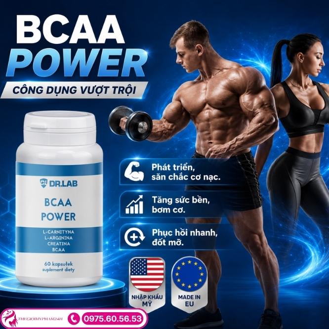 Công dụng vượt trội của viên uống BCAA Power 60 viên