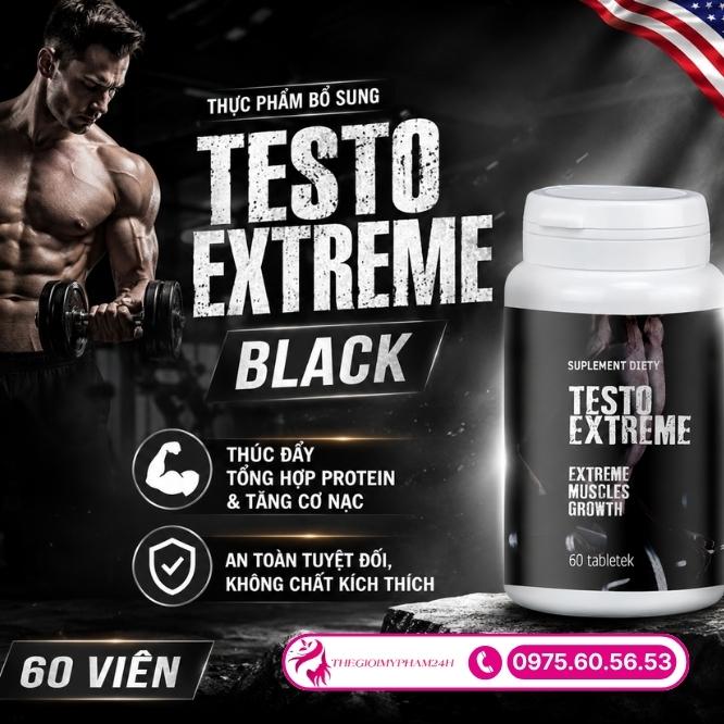 Giới thiệu sản phẩm Testo Extreme Black 60 viên