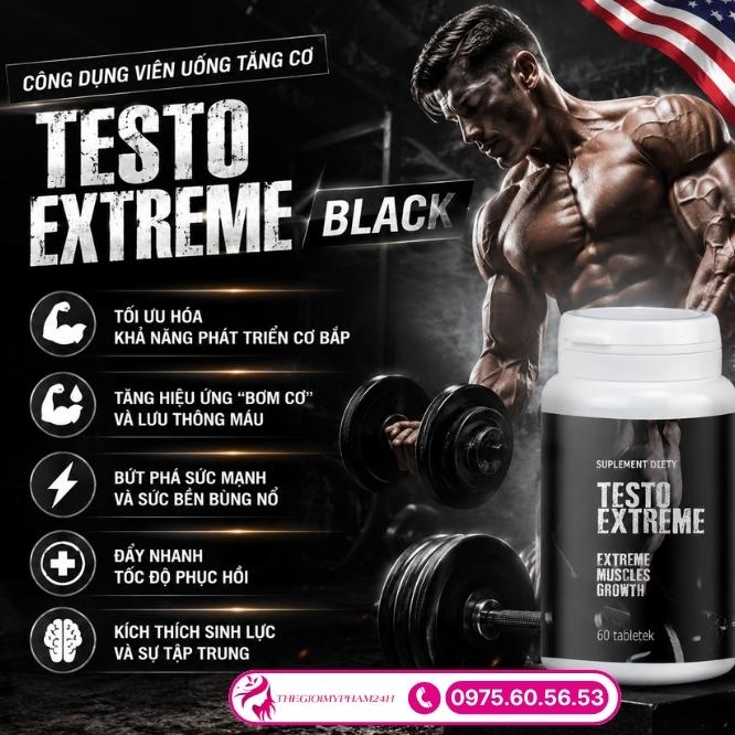 Công dụng vượt trội của Testo Extreme Black 60 viên