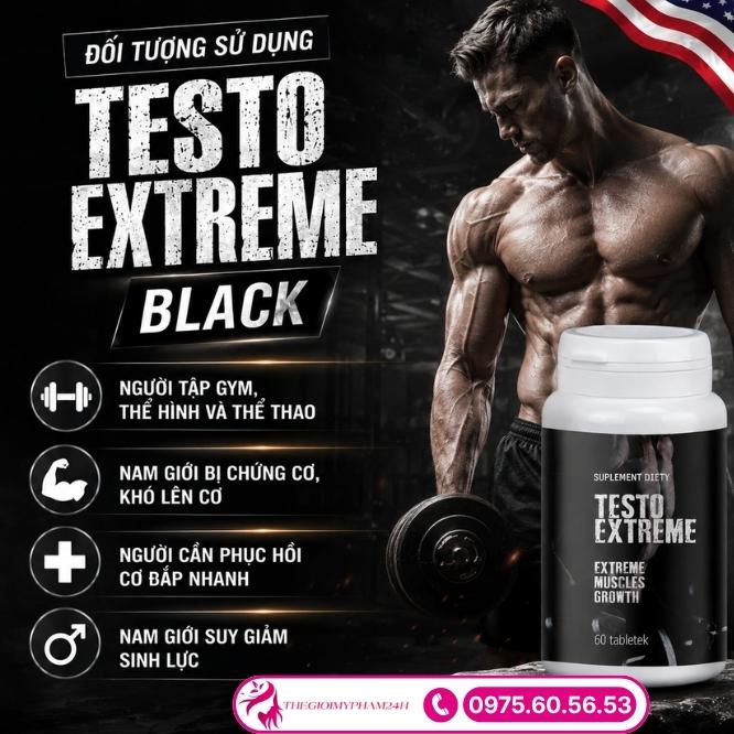 Đối tượng sử dụng và cách bảo quản Testo Extreme Black 60 viên