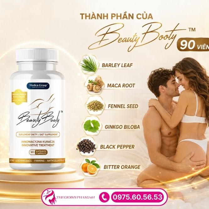 Thành phần của viên uống BeautyBooty 90 viên