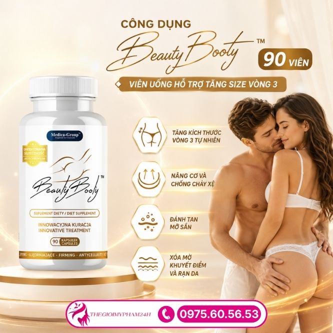 Công dụng vượt trội của viên uống nâng mông BeautyBooty