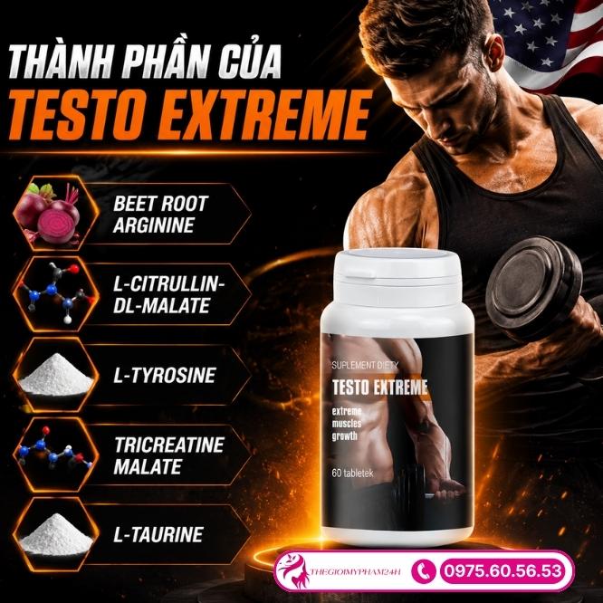 Thành phần tự nhiên dồi dào sinh lực trong Testo Extreme 60 viên
