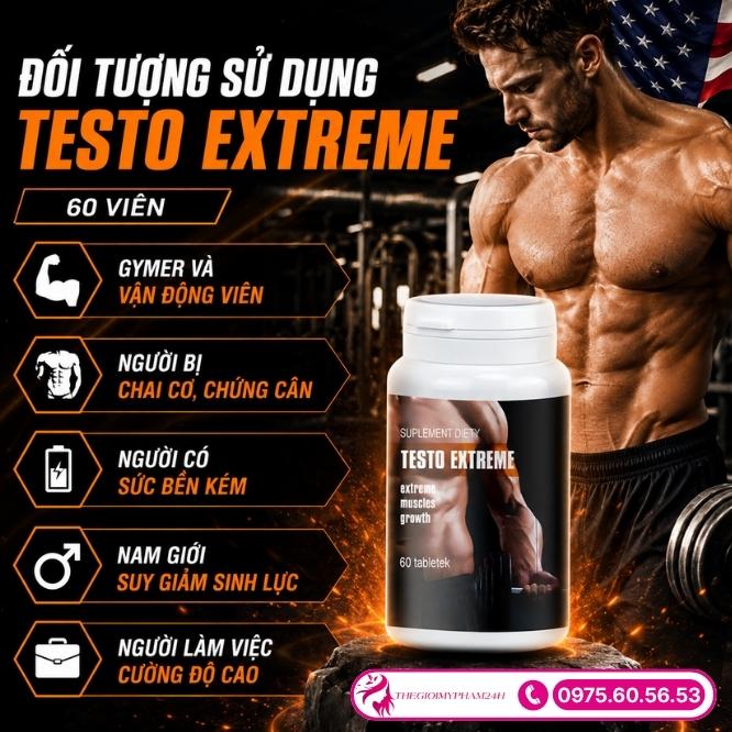 Đối tượng sử dụng và cách bảo quản Testo Extreme 60 viên