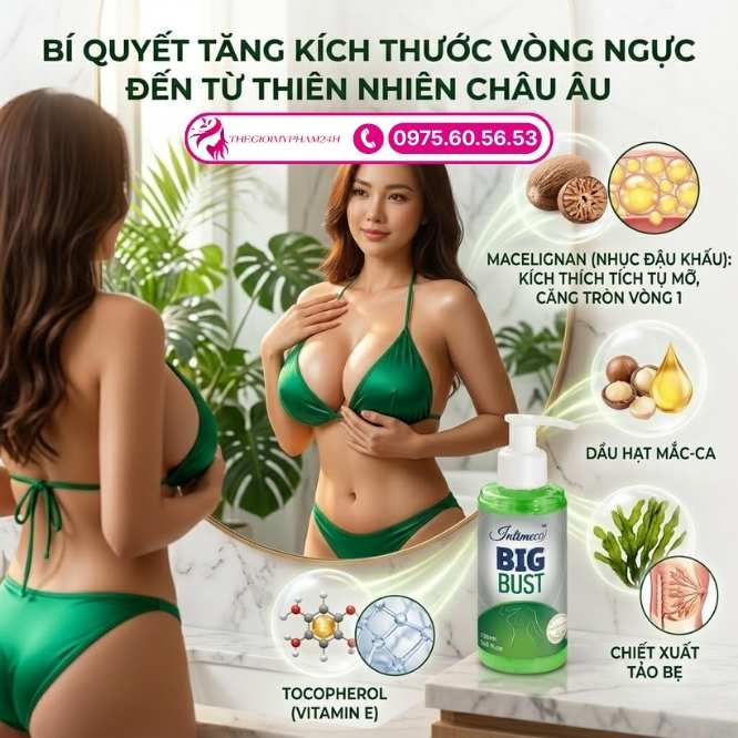 Thành phần hữu cơ trong gel Big Bust 150ml