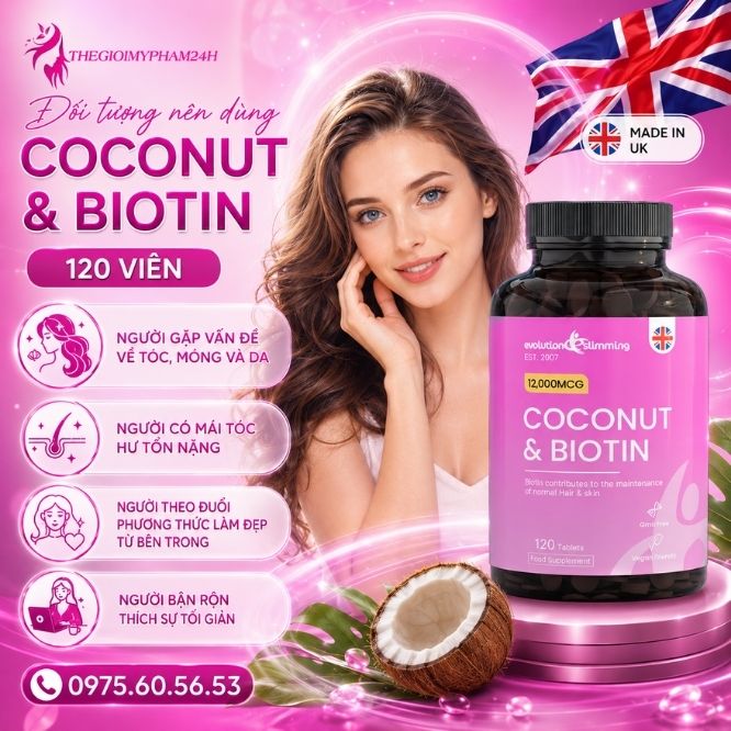 Đối tượng nên dùng Coconut & Biotin 120 viên