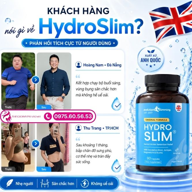 Khách hàng đã dùng viên uống giảm cân HydroSlim nói gì về sản phẩm?