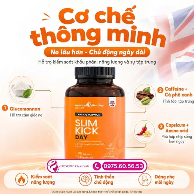 Cơ chế tác động đốt cháy mỡ thừa của Slim Kick Day