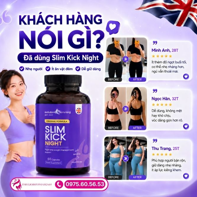 Phản hồi thực tế từ người dùng viên uống Slim Kick Night