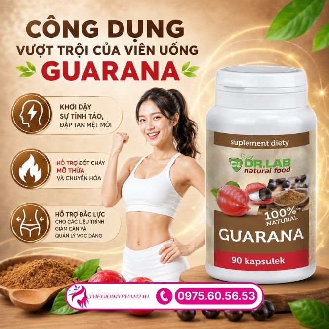 Hiệu quả đốt mỡ từ viên uống Guarana 90 viên