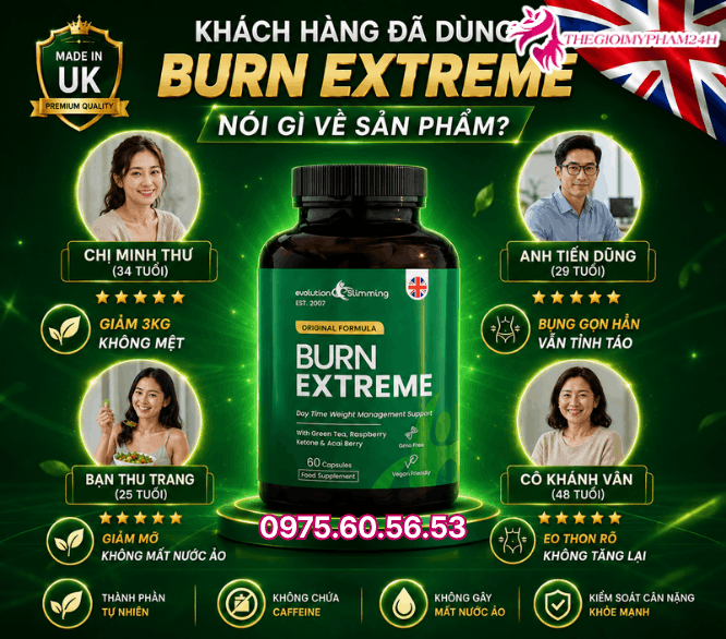 Khách hàng đã dùng Burn Extreme 60 viên nói gì về sản phẩm?