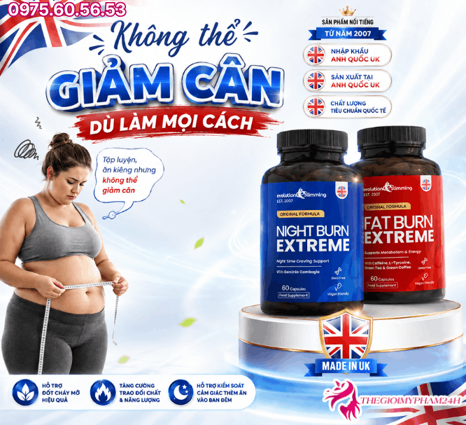 Combo đốt mỡ Fat Burn, Night Extreme