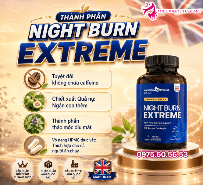 Thành phần viên ban đêm Night Burn Extreme