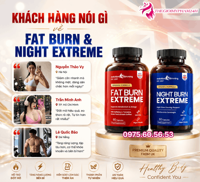 Phản hồi từ khách hàng về Combo đốt mỡ Fat Burn, Night Extreme
