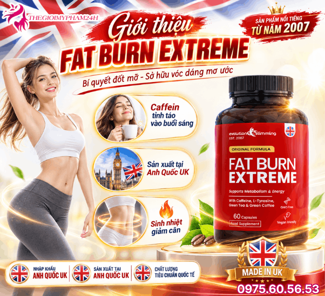 Viên uống ban ngày Fat Burn Extreme giúp kích hoạt chuyển hóa và tỉnh táo