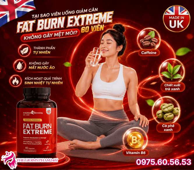Giải mã lý do viên uống Fat Burn Extreme 60 viên không gây mệt mỏi