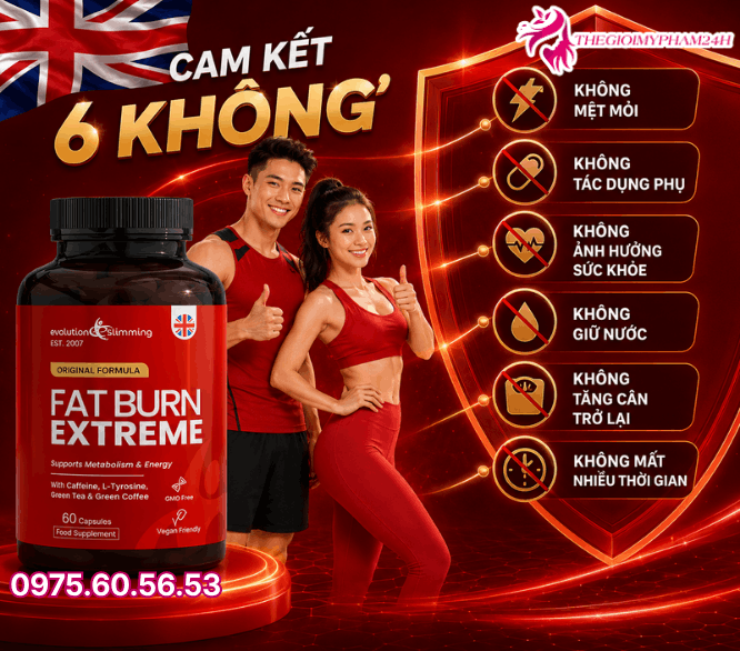 Công dụng tuyệt vời của viên tiêu mỡ cao cấp Fat Burn Extreme 60 viên