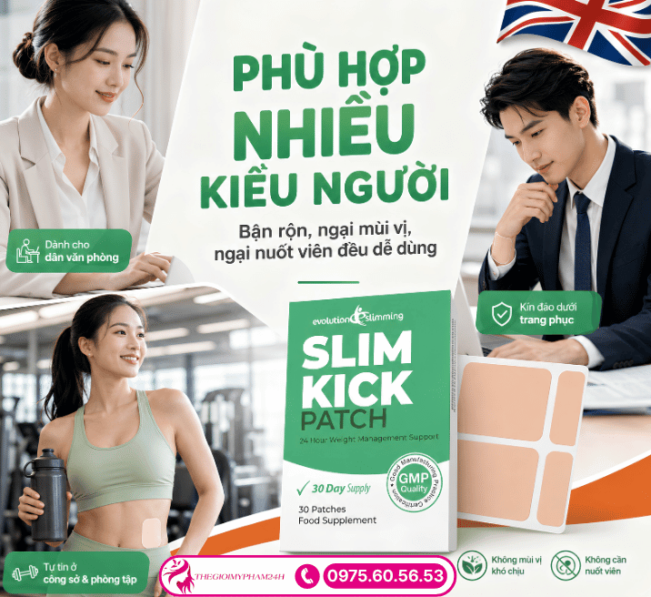 miếng dán giảm cân Slim Kick phù hợp với nhiều đối tượng