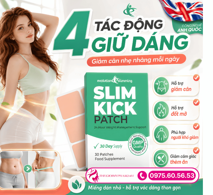 Công dụng vượt trội của miếng dán Slim Kick đối với vóc dáng
